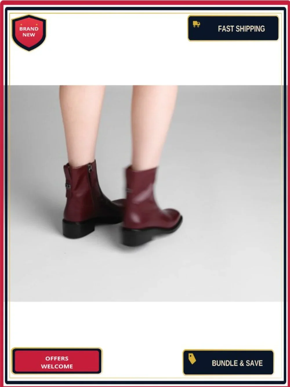 Franco Sarto Women's Ankle Bootie with Side Zipper, Block Heel